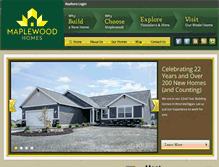 Tablet Screenshot of maplewoodhomes.com